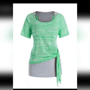 Green Layered Women's Top
